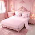 thumbnail image 3 of meiyoeat Cute Coquette Bow 7-Piece Twin Bedding For Girls Kids,Pink Ribbon Bowtie Bedding Comforter Set For Bowknot Lovers,Pink Reversible, 3 of 7