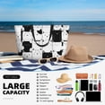 thumbnail image 5 of Daiia Doodle Cute Cat Beach Travel Bag - Water-Resistant Beach Bag, Lightweight Tote with 7 Pockets for Women and Men - Gym,Pool,Camping,Reusable Grocery Bag, 5 of 7