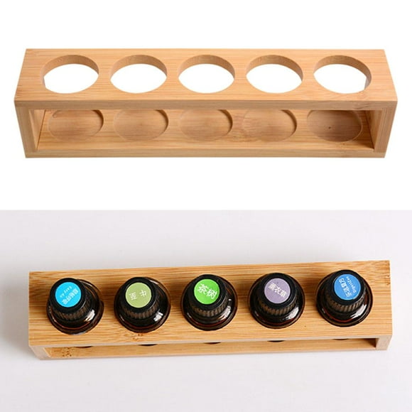 Almacenamiento de aceites esenciales shamjiam caja de almacenamiento de aceites 6 ranuras 5 botellas
