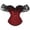 Wine, variant on Xiaoxatg Bodysuits for Women Body Shaping Bustier for Brides Elegant Lace Sleeve Corset Waist Cincher for Formal Attire and Dresses Red XXL