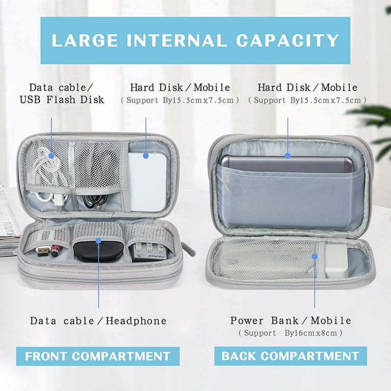 Waterproof Electronic Cable Cords Storage Organizer Travel Case