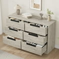 thumbnail image 4 of Luku Versatile 6 Drawer Dresser - Modern Double Dresser for Bedroom, Living Room, and Entryway, 4 of 7