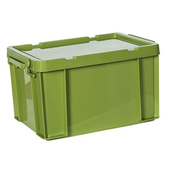 PP Storage Box Durable Stackable Storage Containers Industrial Tote Bin for Toys Green