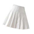 thumbnail image 4 of Falda plisada Mini uniforme de colegiala de tenis de cintura alta con pantalones cortos, blanco, XL Vogacara AP001094-04, 4 of 7
