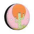 thumbnail image 2 of 15'' Pink Desert Cactus Tire Cover, Universal Spare Wheel Covers, Dust-Proof, Water-Proof, Sun-Proof and Corrosion-Proof, 2 of 9