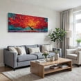 thumbnail image 3 of Canvas Wall Art for Living Room - Large Red Tree of Life Canvas Prints, Modern Abstract Nature Painting Wall Decor for Bedroom Bathroom and Office, 3 of 7