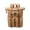 Khaki, variant on Retro Waterproof Crazy Horse Leather Canvas Large Capacity Backpack,Brown