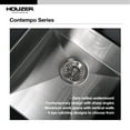 thumbnail image 4 of Houzer Contempo 33 in Stainless Steel Undermount 70/30 Double Left Prep Bowl Kitchen Sink with Strainer and Grid - CTO-3370SL, 4 of 5