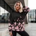 thumbnail image 5 of SCRAWLGOD Cherry Blossom Print Hooded Sweatshirt Women Plus Size M Women Graphic Hoodies Designs Pullover Round Neck Women Trendy Clothes Outfits for Running, 5 of 7