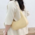 thumbnail image 4 of Moda mujer Color puro axila Hobos bolsas bolso de mano con asa superior (amarillo), 4 of 5