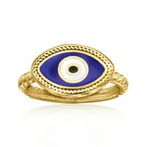 Ross-Simons Multicolored Enamel Evil Eye Ring in 18kt Gold Over Sterling, Women's, Adult