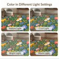 thumbnail image 7 of ODIKA 8'x10' Green Vibrant Floral Luck Design Washable Area Rug Charming Botanical Pattern with Playful Blooms Non-Slip Chair-Friendly Mat for Dining Room, Large Office, Lounge, 7 of 7