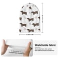 thumbnail image 2 of Lsque Dachshund Dog Puppy Pattern Knitted Beanie, Unisex Winter Hat, Knit Hat Winter Beanies Thick Fisherman Beanies Cuffed Plain Skull Caps, 2 of 6