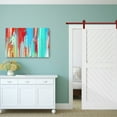 thumbnail image 6 of Premium Horseshoe Barn Door Hardware Set W/ 6' Track For 1 3/4" Doors, Regal Red, 6 of 15