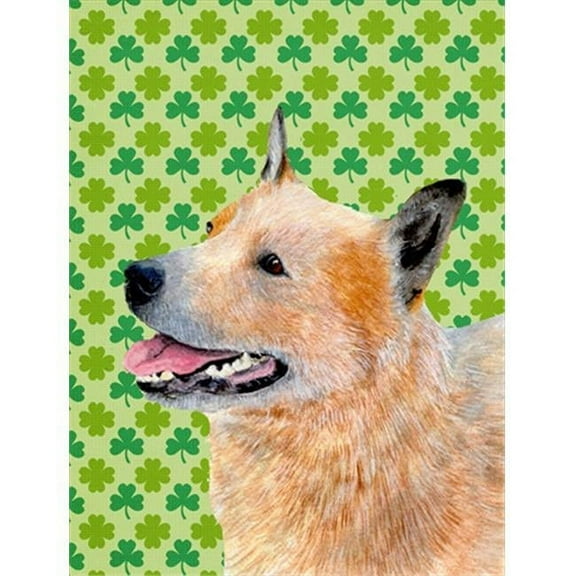 Australian Cattle Dog St. Patricks Day Shamrock Flag Canvas House Size