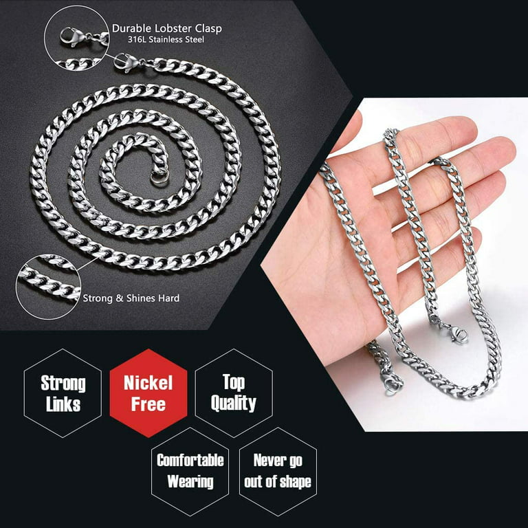 How to Size and Care for a Stainless Steel Chain Necklace for Men and Women  