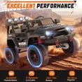 thumbnail image 5 of WOWEHICLE 24V Ride on Toys, 4×200W Motor, Kids Power Car Wheels with Remote, 2 Seater Ride on Car for Boys Girls, Electric Car for Kids with Music, LED Lights, 3-8 Years Old, Black, 5 of 8