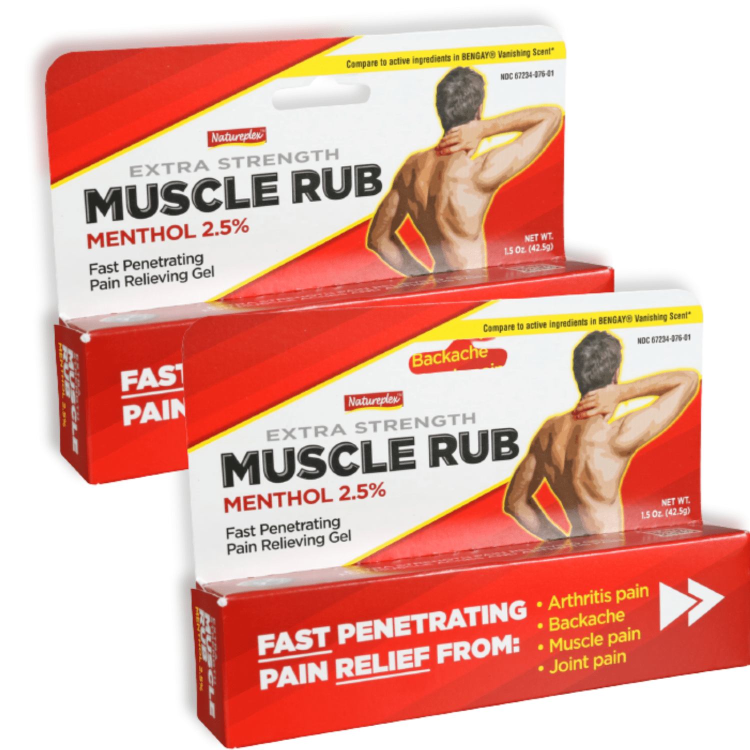 Muscle Rub Extra Strength Pain Reliever Gel 1.5 oz Tube 2 Pack Walmart