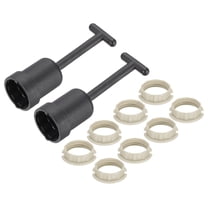 Uxcell G9 Light Socket Rings Kit, 8 Plastic Replacement with Removal Tool, 95mm White