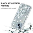thumbnail image 3 of NIFFPD iPhone 14 Plus with Screen Protector + Camera Lens Protector, Bling Glitter Quicksand Sparkle Clear & Shockproof Protective Cover iPhone 14 Plus 6.7" Silver, 3 of 6