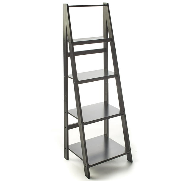 Classic Farmhouse 4 Tier Ladder Shelf, Farmhouse Ladder Bookcase Design