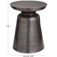 thumbnail image 3 of DecMode 15" x 19" Copper Metal Accent Table with Bell Shaped Base, 1-Piece, 3 of 7