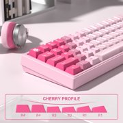 COSTOM 150 Keys Pink Keycaps Cherry Profile Clear Keycaps Set Fit for 61/64/87/104/108 Cherry Mx Switches Mechanical Keyboard