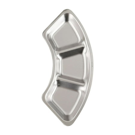 

Stainless Steel 3-divided Seasoning Dish Dish Food Dipping Plate for Restaurant