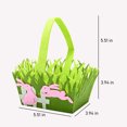 thumbnail image 3 of Dengmore Easter Gift Bucket Green Grass Portable Non-woven Bag Easter Decorations Happy Easter Fabric Baskets Decorative Cloth Organizer Storage Boxes for Home Office, Green, 3 of 9