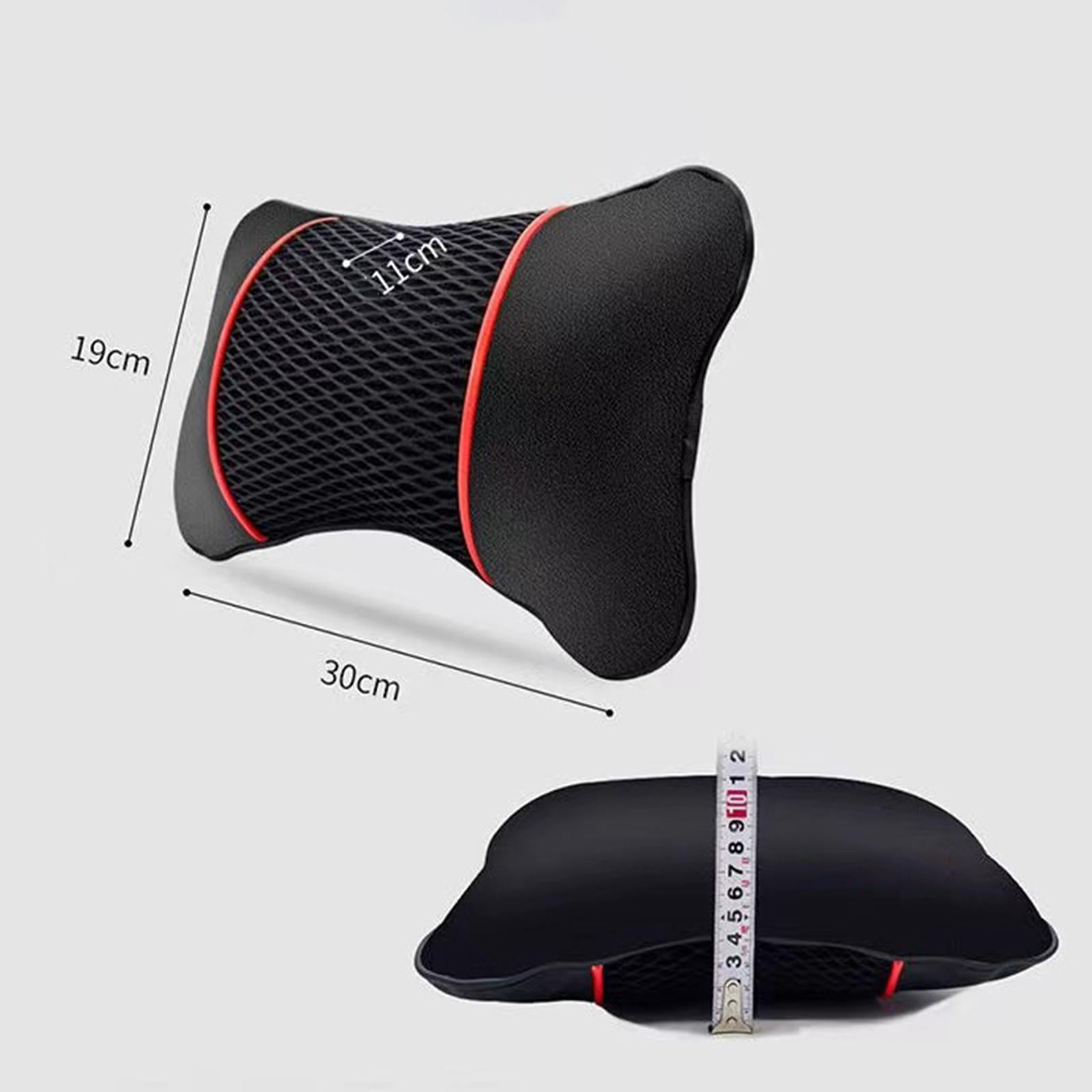 Buy Auto Hub Velvet Neck Rest Pillows, Car Headrest Cushion Set (Half  Black&Red) Online at Best Prices in India - JioMart.