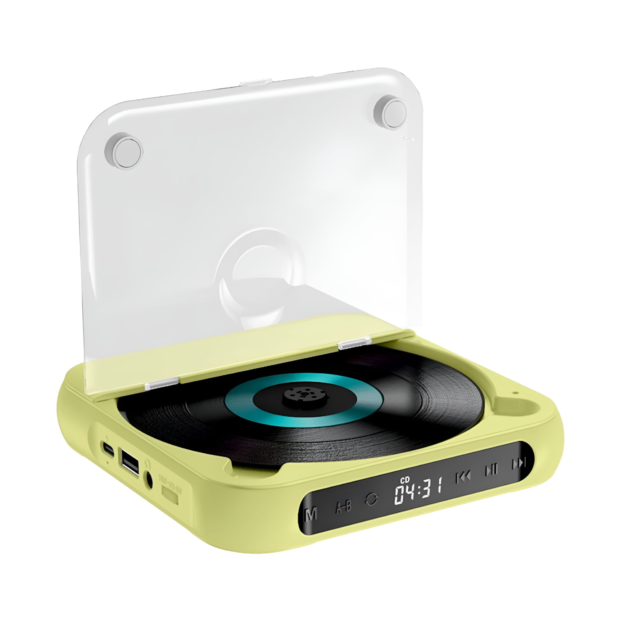 GJX 2026 New Portable Cd Player Wireless,Shock Protection,Usb/Aux Input,Rechargeable Battery,Lcd Display for Music and Audio Learning,For Travel,Home,Study