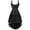 Black, variant on Grebrafan Steampunk Strap Corsets Bustiers with Pirate Skirt Women 3XL Blue