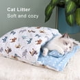 thumbnail image 4 of relayinert Polyester Warm Cat Nest In Autumn And Winter Safe And Non-toxic For Cute Practical Pet Mat blue L, 4 of 6