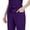 Purple, variant on Miqool 2 Piece Workwear Set for Women V Neck Soft Raw Hem Short Sleeve Shirts Drawstring Wide Leg Pants Scrub Set with Pockets