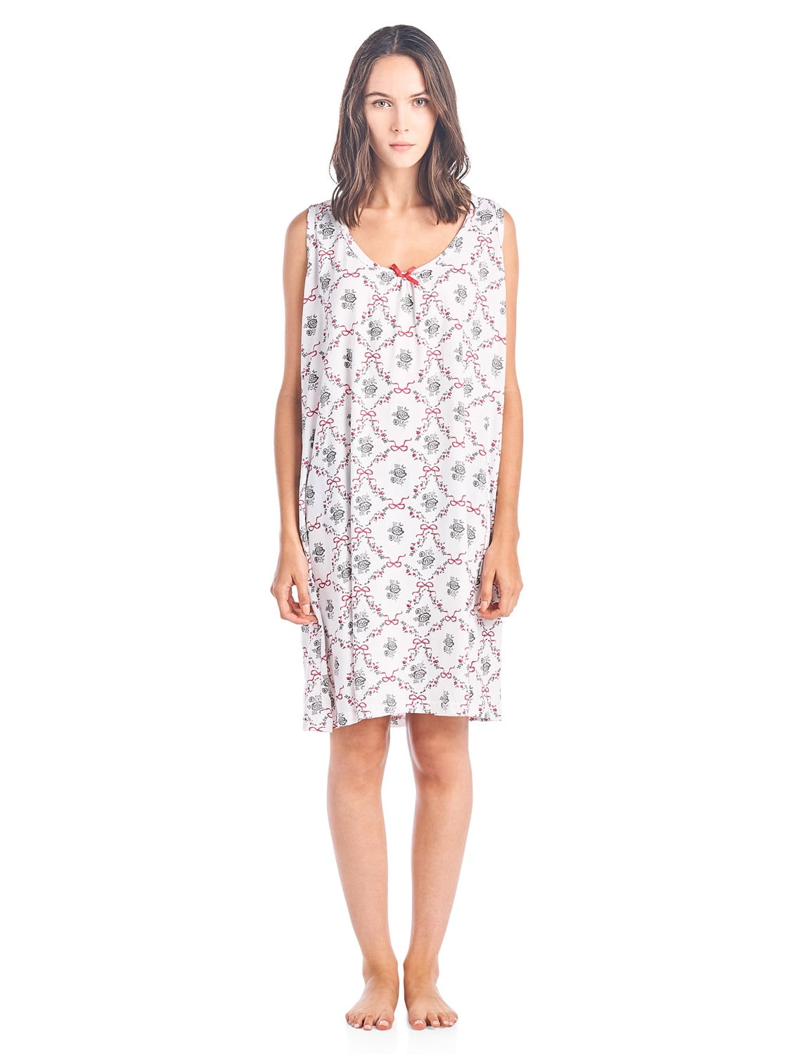 Casual Nights Womens Cotton Sleeveless Nightgown Chemise