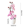 thumbnail image 3 of Artificial Bonsai Tree for Home & Office Decor - Realistic Plastic Flowers for Desk & Shelf, Low Maintenance Centerpiece Display, Pink, JKODE, 3 of 8