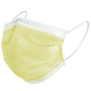 HALYARD Level 1 Disposable Procedure Mask, Earloops, Yellow, 47567 (Box of 50)