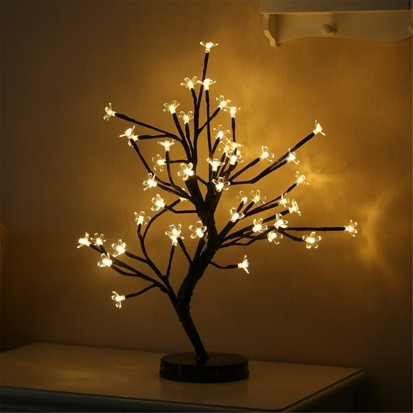 Yhmxh Home Essentials Home Appliances LED Light Warm White Tree Light Branch Potted Night Light With 48 LED Beads Lawn Mower Handle