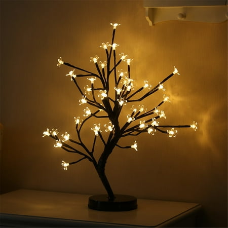 

saidjrlf LED Light Warm White Tree Light Branch Potted Night Light With 48 LED Beads