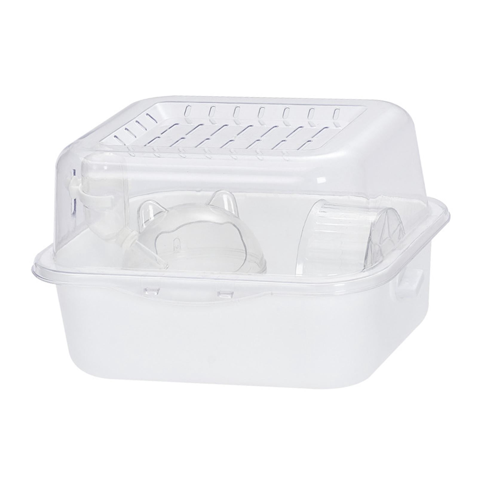 Bvdfgk Hamster Cage Portable for Hedgehogs Ferret Guinea Pig Clear Breathable Villa with accessories