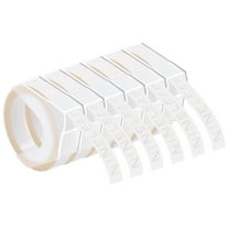 NineLeaf 6 Pack Compatible for Dymo 520101 3D Plastic Embossing Label 3/8'' x 9.8' White on Clear Label Tape
