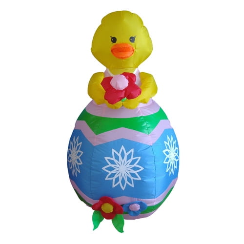 BZB Goods Easter Inflatable Chick with Flower Decoration by BZB Goods