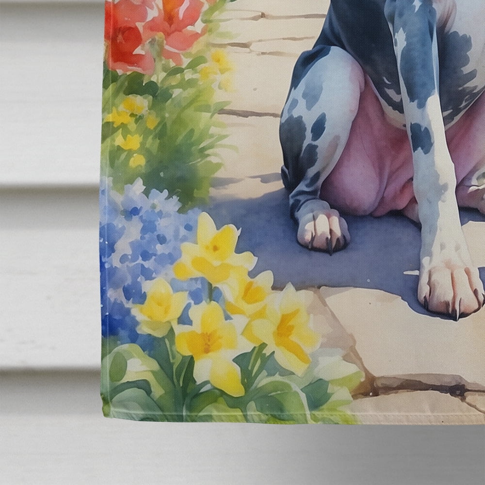 Great Dane Spring Path House Flag 28 in x 40 in