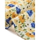 thumbnail image 5 of Vestido midi vintage de flores con cinturón y mangas largas de gasa con cuello atado de Allegra K para mujer XL blanco y amarillo, 5 of 6