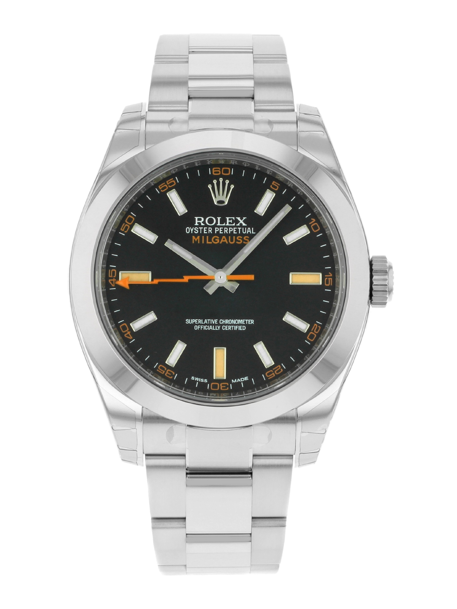 Rolex Milgauss Stainless Steel Automatic Blue Dial Men's Watch 116400 GV  Blue/GV-Z - Walmart.com