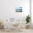 thumbnail image 2 of Stupell Distant New York City Skyline Buildings Travel & Places Painting White Framed Art Print Wall Art, 2 of 7