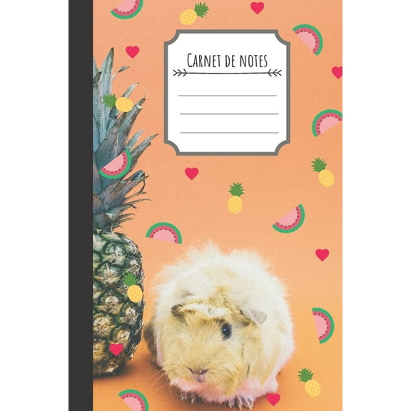 Carnet de note: Hamster, ananas, coeur et pastèque (Paperback)