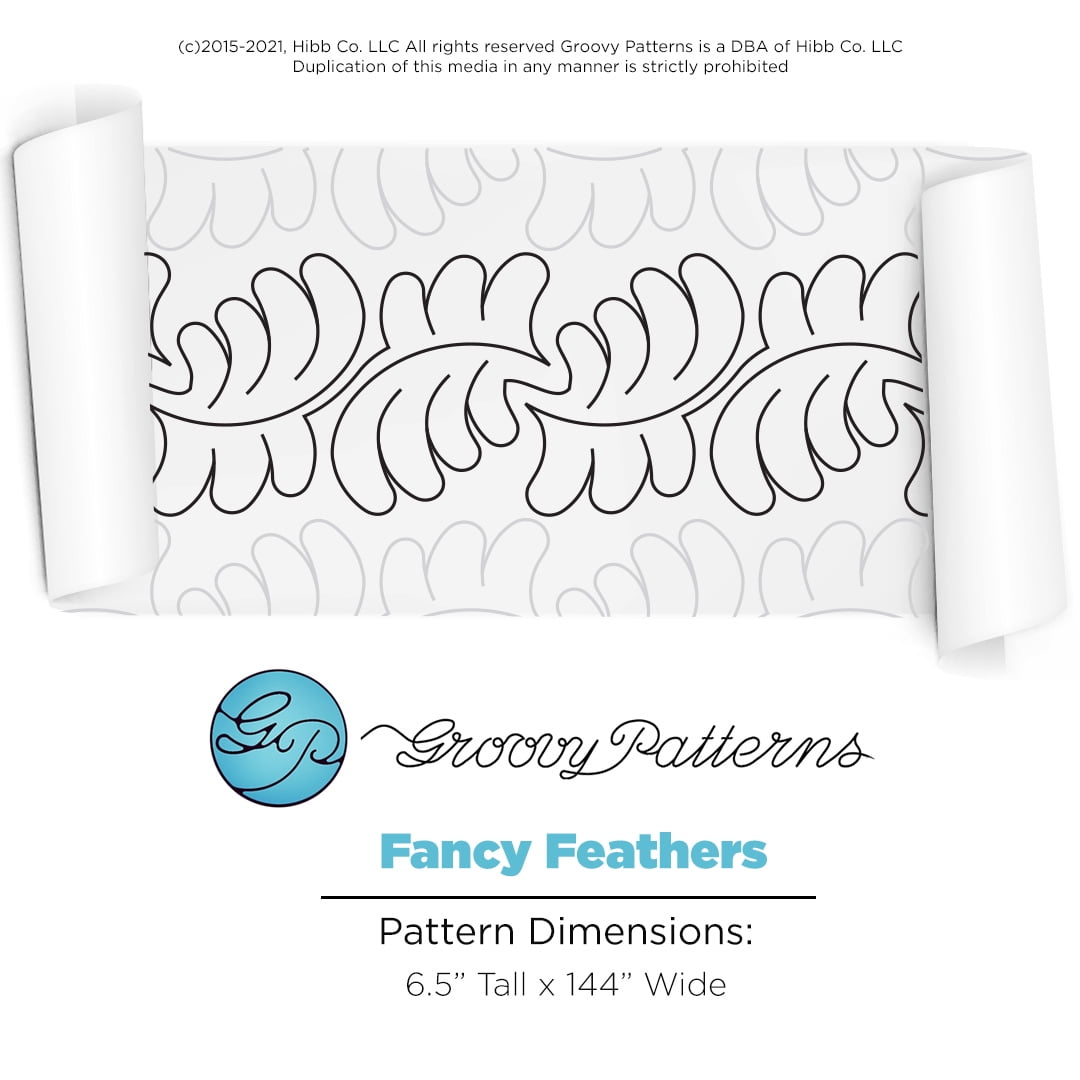 groovy-patterns-longarm-quilting-pantograph-fancy-feathers-design-walmart-com for Free Printable Pantographs For Longarm Quilting Groovy Patterns Longarm Quilting Pantograph - Fancy Feathers Design - Walmart.com for Free Printable Pantographs For Longarm Quilting