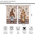 thumbnail image 5 of Dwarfs Coffee Kitchen Curtains 27.5Wx39H Inch Rod Pocket Funny Gnomes Coffee Curtains for Kitchen Vintage Cafe Bar Decor Brown Beige Buffalo Plaid Small Short Window Drapes Fabric 2 Panels, 5 of 5