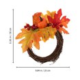 thumbnail image 4 of Halloween Maple Leaf Wreath Artificial Pumpkin Wreath for Thanksgiving Day, 4 of 7